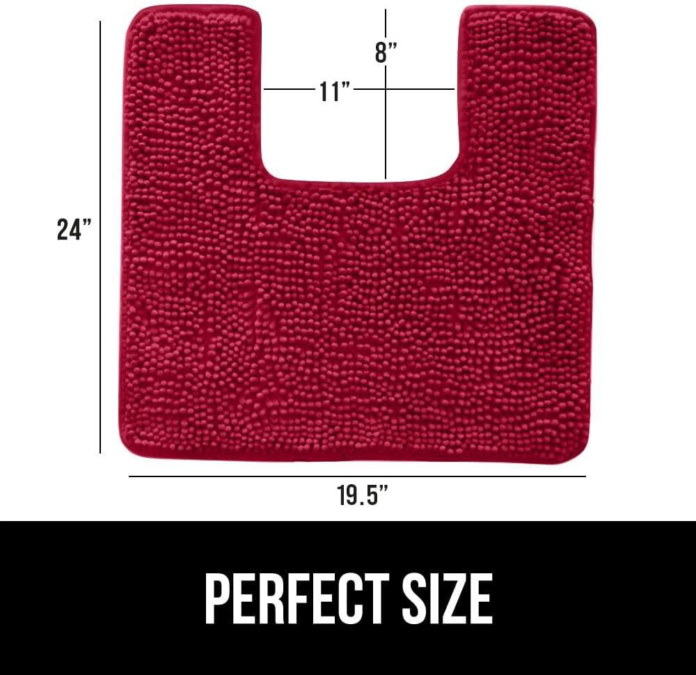 imageGORILLA GRIP Bath Rug Mat 36x24 Thick Absorbent Chenille Quick Dry Microfiber Mats Rubber Backing Washable Shower Floor Rugs Bathmat Runner US Designed Bathroom Home Decor Accessories Gray BeigeRed