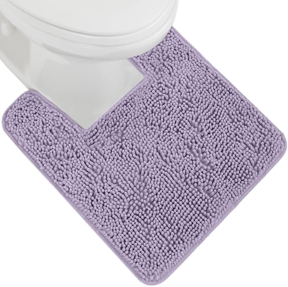 imageGORILLA GRIP Bath Rug Mat 36x24 Thick Absorbent Chenille Quick Dry Microfiber Mats Rubber Backing Washable Shower Floor Rugs Bathmat Runner US Designed Bathroom Home Decor Accessories Gray BeigeLight Purple