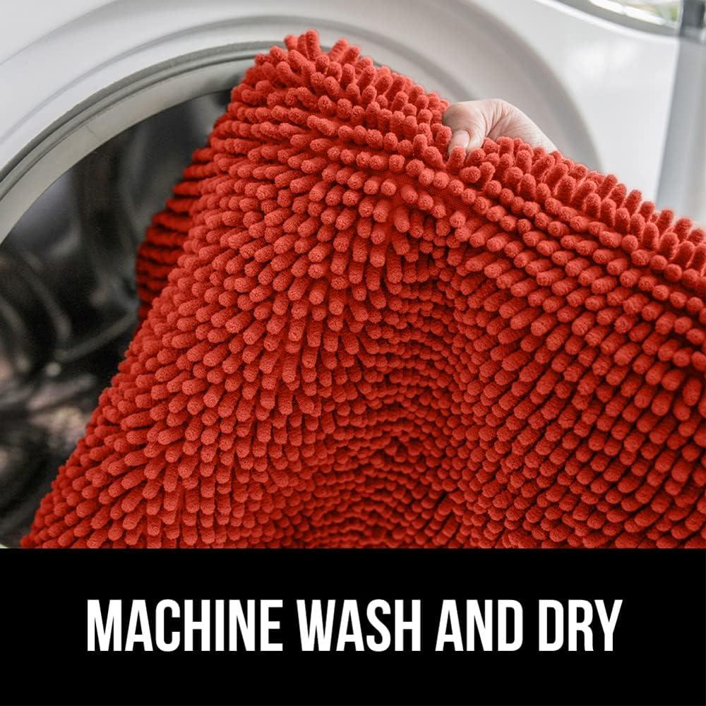 imageGORILLA GRIP Bath Rug Mat 36x24 Thick Absorbent Chenille Quick Dry Microfiber Mats Rubber Backing Washable Shower Floor Rugs Bathmat Runner US Designed Bathroom Home Decor Accessories Gray BeigeSunset Orange