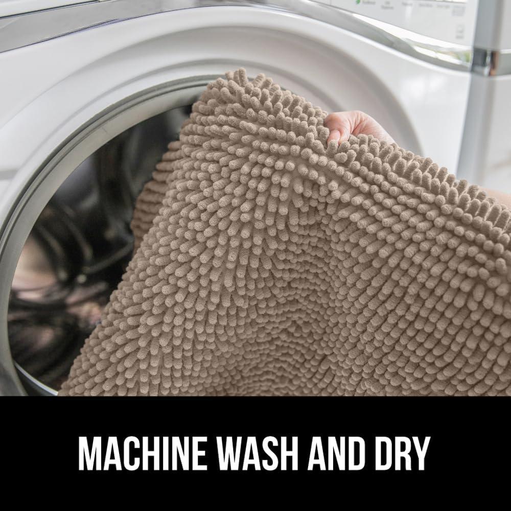 imageGORILLA GRIP Bath Rug Mat 36x24 Thick Absorbent Chenille Quick Dry Microfiber Mats Rubber Backing Washable Shower Floor Rugs Bathmat Runner US Designed Bathroom Home Decor Accessories Gray BeigeGray Beige