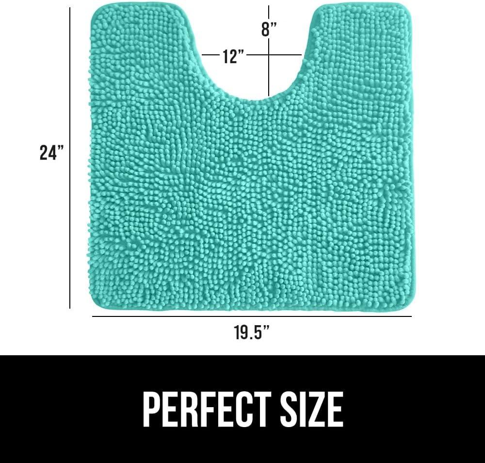imageGORILLA GRIP Bath Rug Mat 36x24 Thick Absorbent Chenille Quick Dry Microfiber Mats Rubber Backing Washable Shower Floor Rugs Bathmat Runner US Designed Bathroom Home Decor Accessories Gray BeigeTurquoise