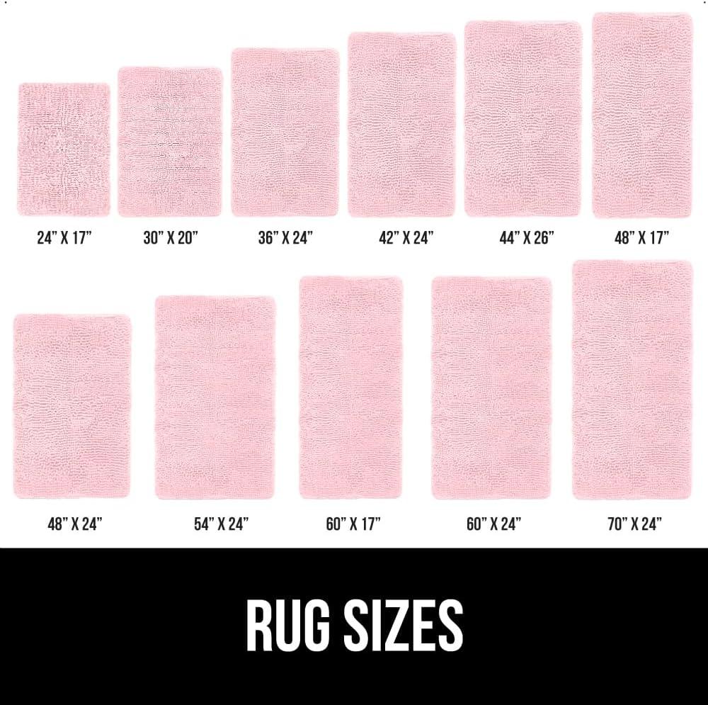 imageGORILLA GRIP Bath Rug Mat 36x24 Thick Absorbent Chenille Quick Dry Microfiber Mats Rubber Backing Washable Shower Floor Rugs Bathmat Runner US Designed Bathroom Home Decor Accessories Gray BeigeLight Pink