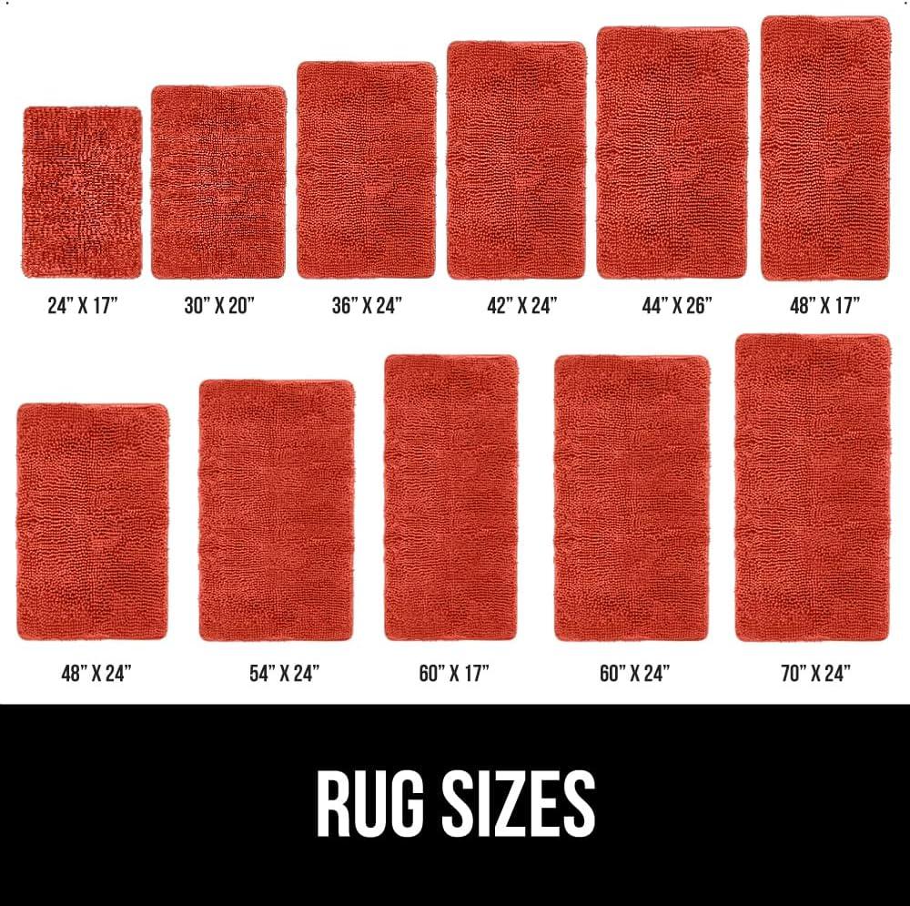 imageGORILLA GRIP Bath Rug Mat 36x24 Thick Absorbent Chenille Quick Dry Microfiber Mats Rubber Backing Washable Shower Floor Rugs Bathmat Runner US Designed Bathroom Home Decor Accessories Gray BeigeSunset Orange