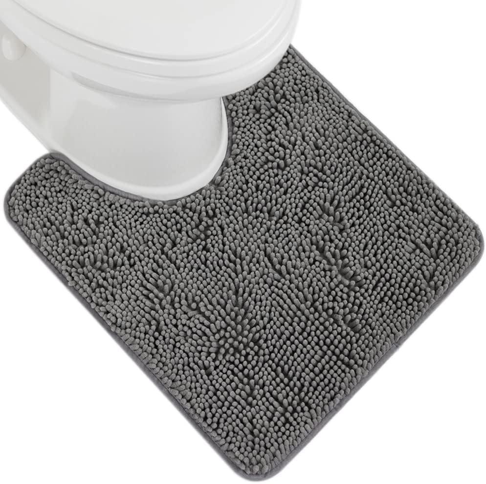 imageGORILLA GRIP Bath Rug Mat 36x24 Thick Absorbent Chenille Quick Dry Microfiber Mats Rubber Backing Washable Shower Floor Rugs Bathmat Runner US Designed Bathroom Home Decor Accessories Gray BeigeGrey
