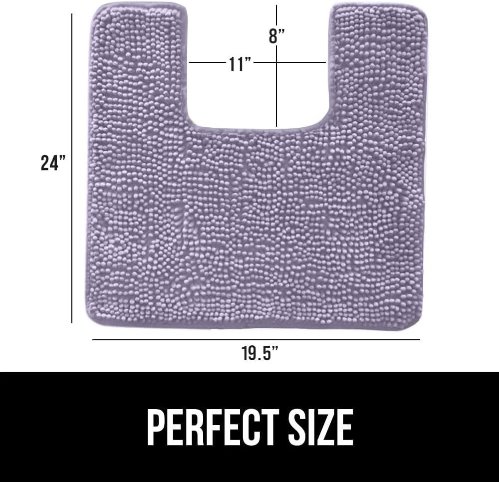 imageGORILLA GRIP Bath Rug Mat 36x24 Thick Absorbent Chenille Quick Dry Microfiber Mats Rubber Backing Washable Shower Floor Rugs Bathmat Runner US Designed Bathroom Home Decor Accessories Gray BeigeLight Purple