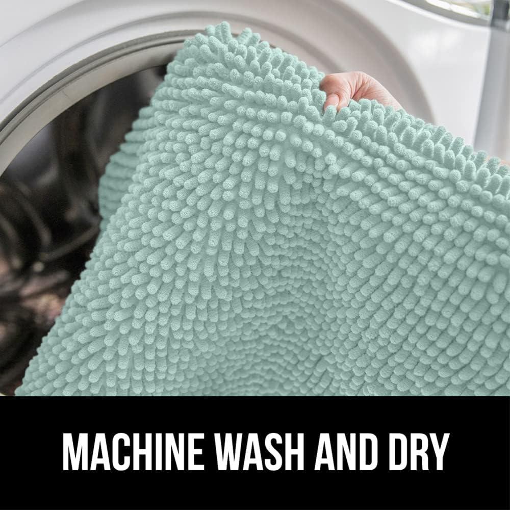 imageGORILLA GRIP Bath Rug Mat 36x24 Thick Absorbent Chenille Quick Dry Microfiber Mats Rubber Backing Washable Shower Floor Rugs Bathmat Runner US Designed Bathroom Home Decor Accessories Gray BeigeSeablue