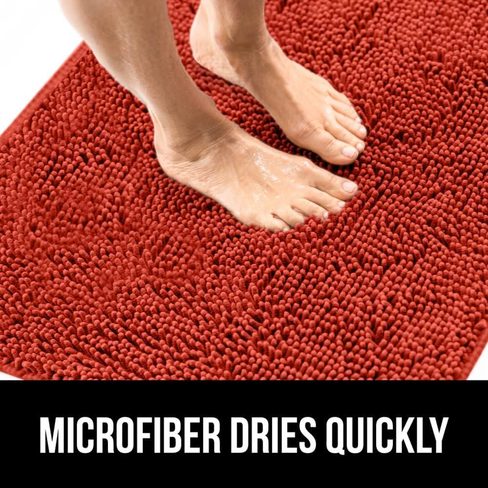 imageGORILLA GRIP Bath Rug Mat 36x24 Thick Absorbent Chenille Quick Dry Microfiber Mats Rubber Backing Washable Shower Floor Rugs Bathmat Runner US Designed Bathroom Home Decor Accessories Gray BeigeSunset Orange