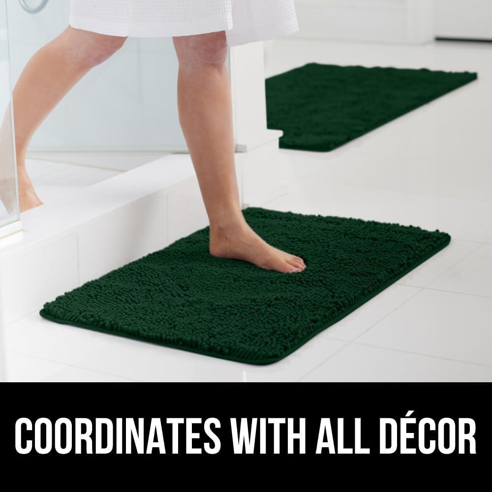 imageGORILLA GRIP Bath Rug Mat 36x24 Thick Absorbent Chenille Quick Dry Microfiber Mats Rubber Backing Washable Shower Floor Rugs Bathmat Runner US Designed Bathroom Home Decor Accessories Gray BeigeHunter