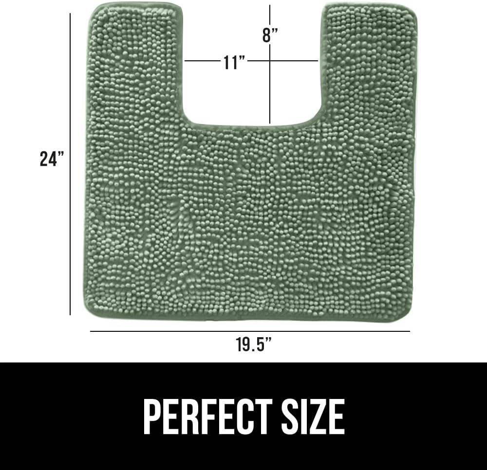 imageGORILLA GRIP Bath Rug Mat 36x24 Thick Absorbent Chenille Quick Dry Microfiber Mats Rubber Backing Washable Shower Floor Rugs Bathmat Runner US Designed Bathroom Home Decor Accessories Gray BeigeSage