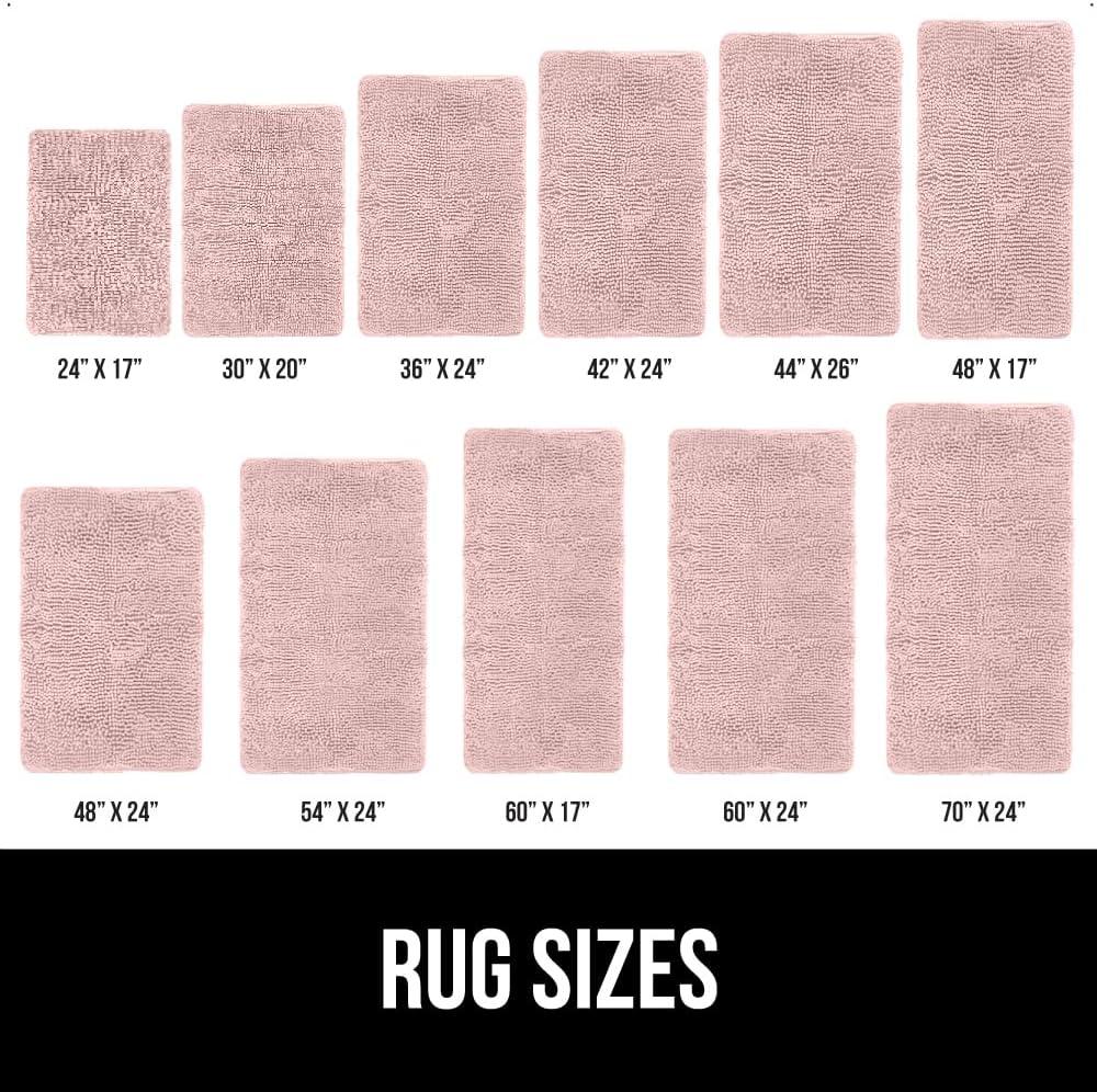imageGORILLA GRIP Bath Rug Mat 36x24 Thick Absorbent Chenille Quick Dry Microfiber Mats Rubber Backing Washable Shower Floor Rugs Bathmat Runner US Designed Bathroom Home Decor Accessories Gray BeigeDusty Rose