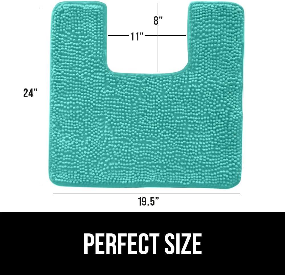 imageGORILLA GRIP Bath Rug Mat 36x24 Thick Absorbent Chenille Quick Dry Microfiber Mats Rubber Backing Washable Shower Floor Rugs Bathmat Runner US Designed Bathroom Home Decor Accessories Gray BeigeTurquoise
