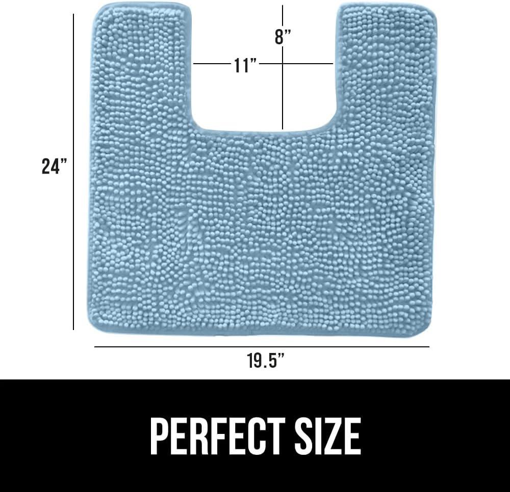 imageGORILLA GRIP Bath Rug Mat 36x24 Thick Absorbent Chenille Quick Dry Microfiber Mats Rubber Backing Washable Shower Floor Rugs Bathmat Runner US Designed Bathroom Home Decor Accessories Gray BeigeSky