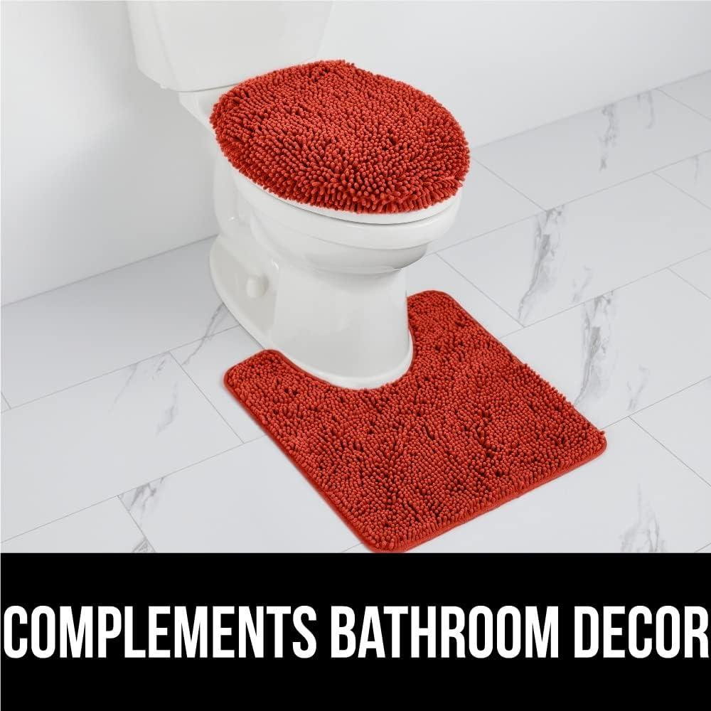 imageGORILLA GRIP Bath Rug Mat 36x24 Thick Absorbent Chenille Quick Dry Microfiber Mats Rubber Backing Washable Shower Floor Rugs Bathmat Runner US Designed Bathroom Home Decor Accessories Gray BeigeSunset Orange
