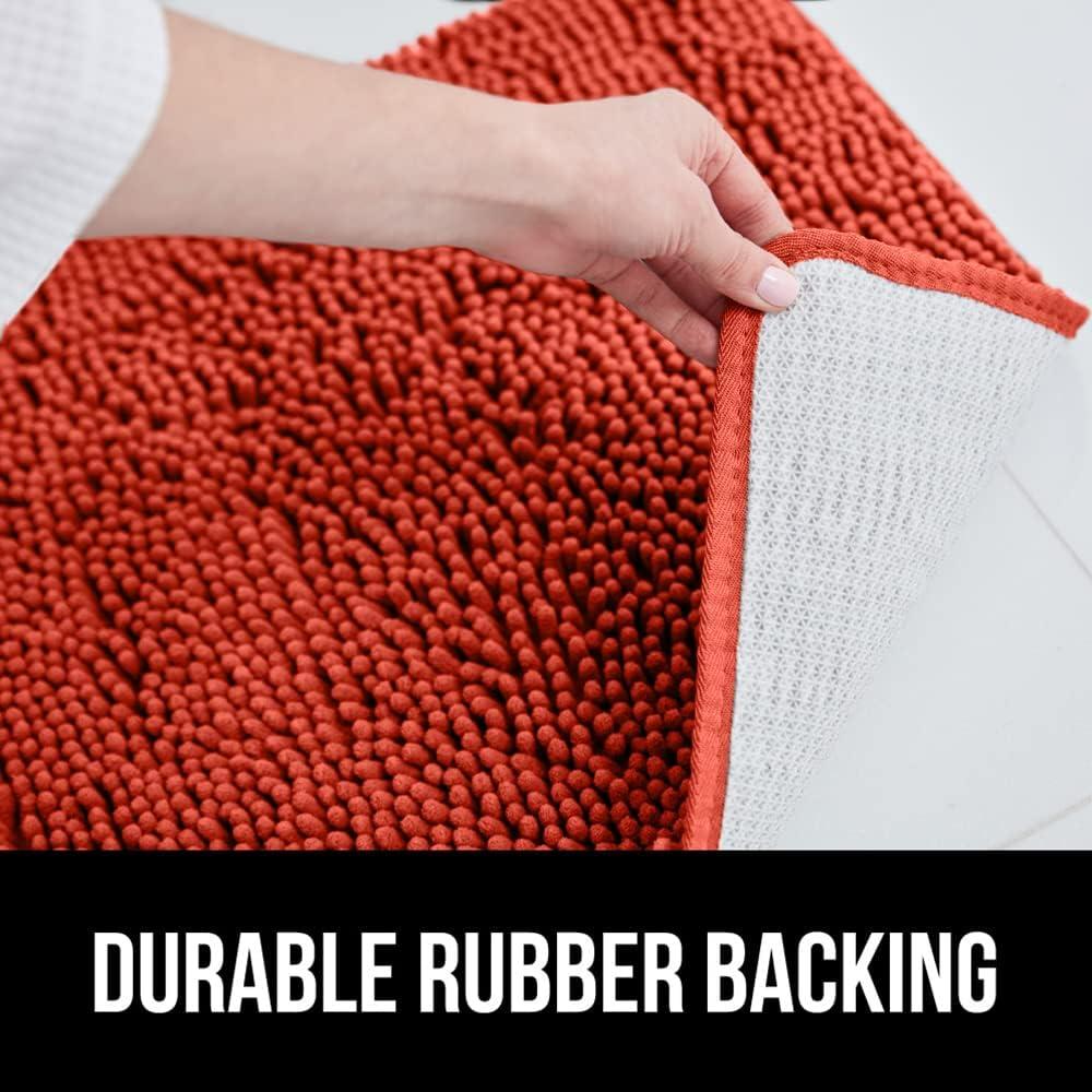 imageGORILLA GRIP Bath Rug Mat 36x24 Thick Absorbent Chenille Quick Dry Microfiber Mats Rubber Backing Washable Shower Floor Rugs Bathmat Runner US Designed Bathroom Home Decor Accessories Gray BeigeSunset Orange