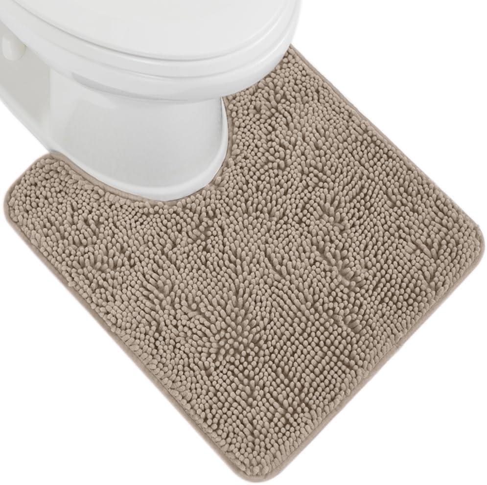 imageGORILLA GRIP Bath Rug Mat 36x24 Thick Absorbent Chenille Quick Dry Microfiber Mats Rubber Backing Washable Shower Floor Rugs Bathmat Runner US Designed Bathroom Home Decor Accessories Gray BeigeGray Beige