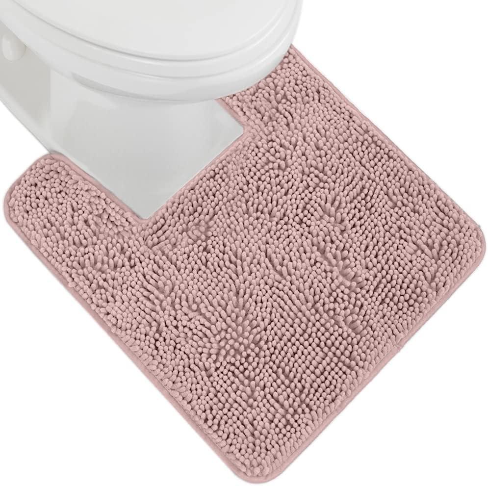 imageGORILLA GRIP Bath Rug Mat 36x24 Thick Absorbent Chenille Quick Dry Microfiber Mats Rubber Backing Washable Shower Floor Rugs Bathmat Runner US Designed Bathroom Home Decor Accessories Gray BeigeDusty Rose