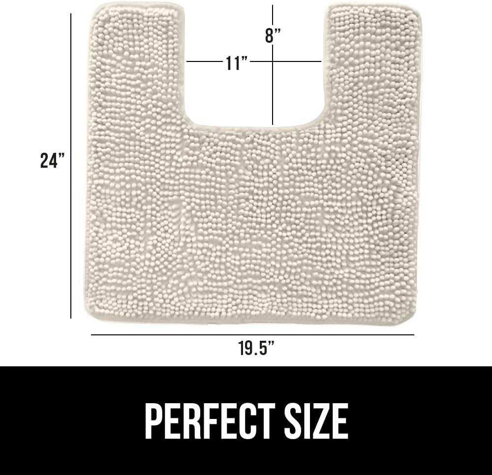 imageGORILLA GRIP Bath Rug Mat 36x24 Thick Absorbent Chenille Quick Dry Microfiber Mats Rubber Backing Washable Shower Floor Rugs Bathmat Runner US Designed Bathroom Home Decor Accessories Gray BeigeIvory