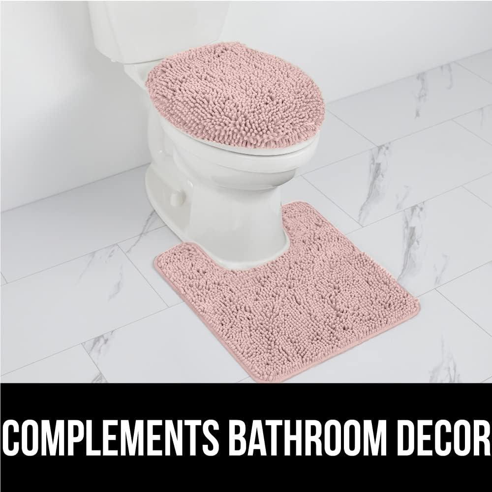 imageGORILLA GRIP Bath Rug Mat 36x24 Thick Absorbent Chenille Quick Dry Microfiber Mats Rubber Backing Washable Shower Floor Rugs Bathmat Runner US Designed Bathroom Home Decor Accessories Gray BeigeDusty Rose