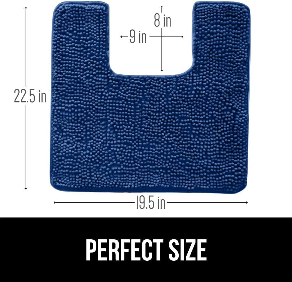 imageGORILLA GRIP Bath Rug Mat 36x24 Thick Absorbent Chenille Quick Dry Microfiber Mats Rubber Backing Washable Shower Floor Rugs Bathmat Runner US Designed Bathroom Home Decor Accessories Gray BeigeRoyal Blue