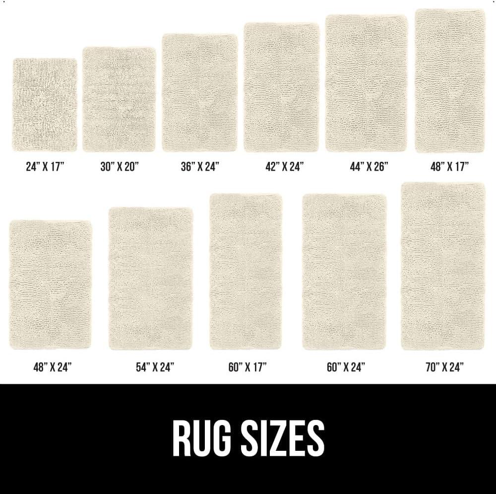 imageGORILLA GRIP Bath Rug Mat 36x24 Thick Absorbent Chenille Quick Dry Microfiber Mats Rubber Backing Washable Shower Floor Rugs Bathmat Runner US Designed Bathroom Home Decor Accessories Gray BeigeDusty Cloud