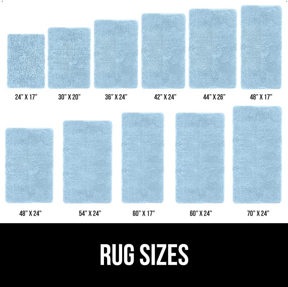 imageGORILLA GRIP Bath Rug Mat 36x24 Thick Absorbent Chenille Quick Dry Microfiber Mats Rubber Backing Washable Shower Floor Rugs Bathmat Runner US Designed Bathroom Home Decor Accessories Gray BeigeSky
