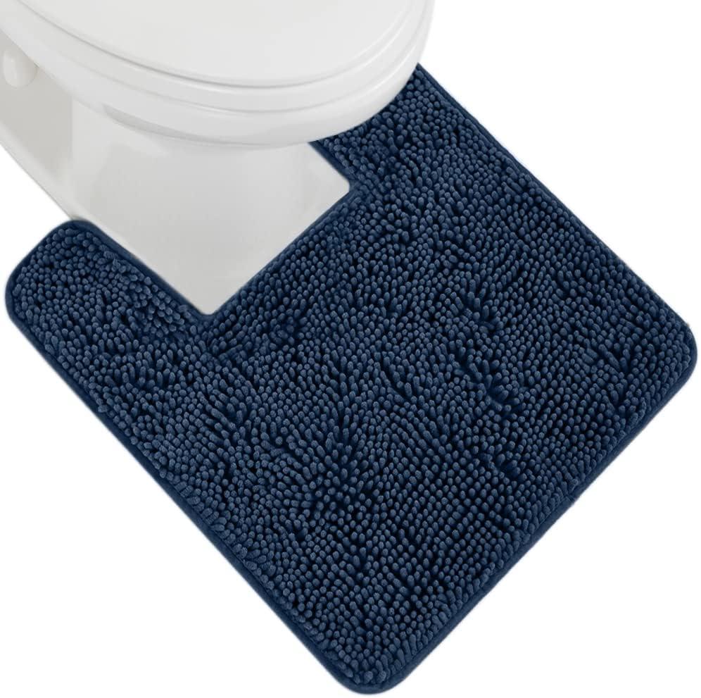 imageGORILLA GRIP Bath Rug Mat 36x24 Thick Absorbent Chenille Quick Dry Microfiber Mats Rubber Backing Washable Shower Floor Rugs Bathmat Runner US Designed Bathroom Home Decor Accessories Gray BeigeNavy