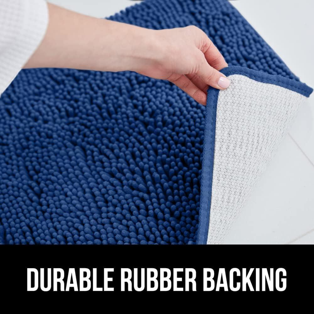 imageGORILLA GRIP Bath Rug Mat 36x24 Thick Absorbent Chenille Quick Dry Microfiber Mats Rubber Backing Washable Shower Floor Rugs Bathmat Runner US Designed Bathroom Home Decor Accessories Gray BeigeRoyal Blue