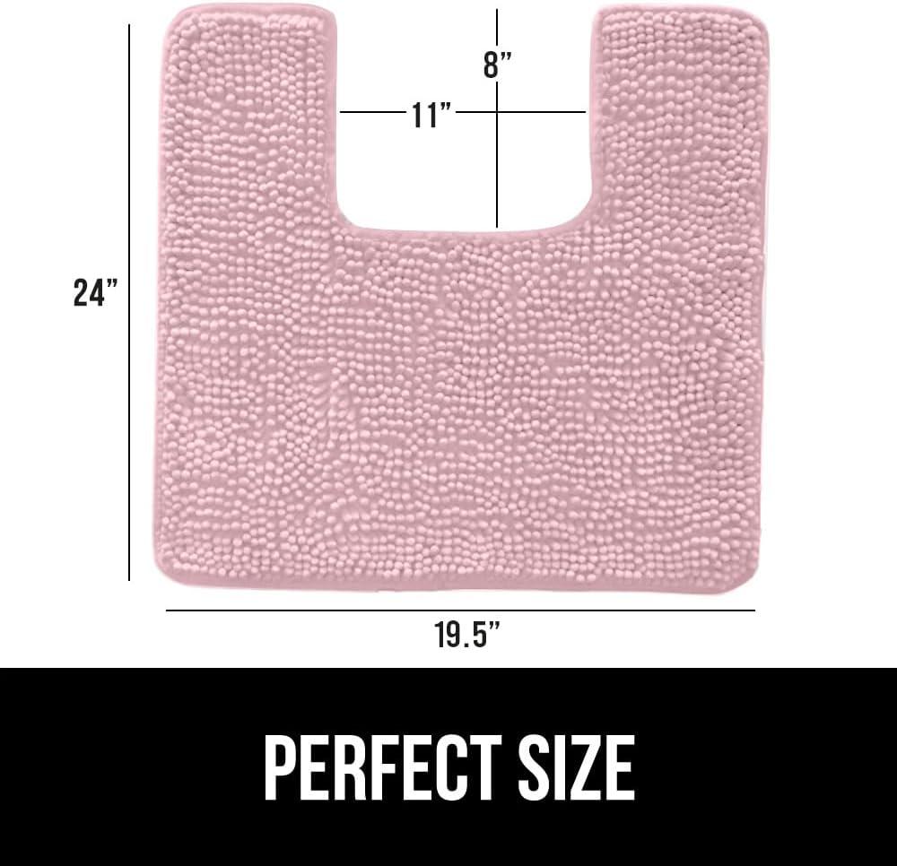 imageGORILLA GRIP Bath Rug Mat 36x24 Thick Absorbent Chenille Quick Dry Microfiber Mats Rubber Backing Washable Shower Floor Rugs Bathmat Runner US Designed Bathroom Home Decor Accessories Gray BeigeLight Pink