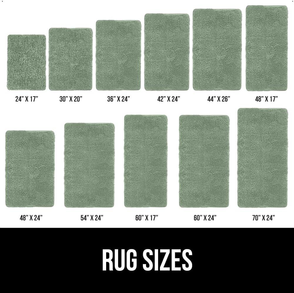 imageGORILLA GRIP Bath Rug Mat 36x24 Thick Absorbent Chenille Quick Dry Microfiber Mats Rubber Backing Washable Shower Floor Rugs Bathmat Runner US Designed Bathroom Home Decor Accessories Gray BeigeSage