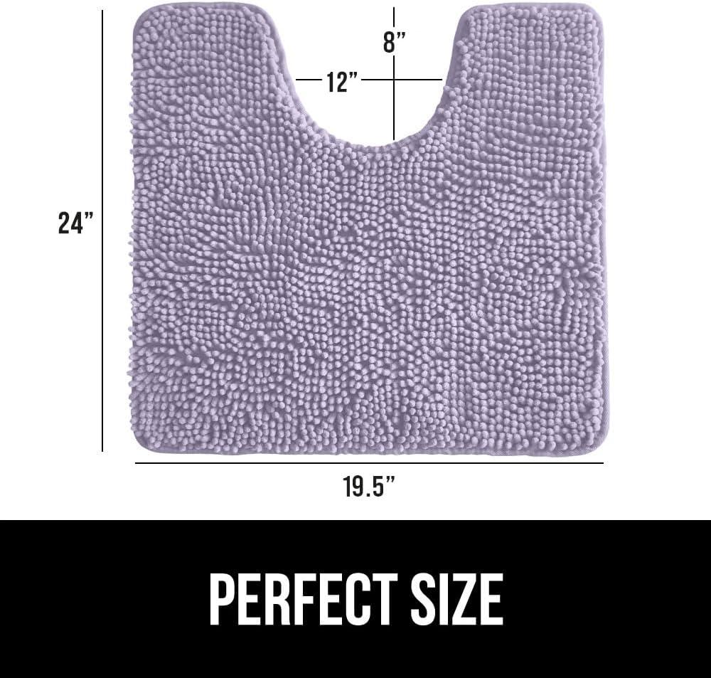 imageGORILLA GRIP Bath Rug Mat 36x24 Thick Absorbent Chenille Quick Dry Microfiber Mats Rubber Backing Washable Shower Floor Rugs Bathmat Runner US Designed Bathroom Home Decor Accessories Gray BeigeLight Purple