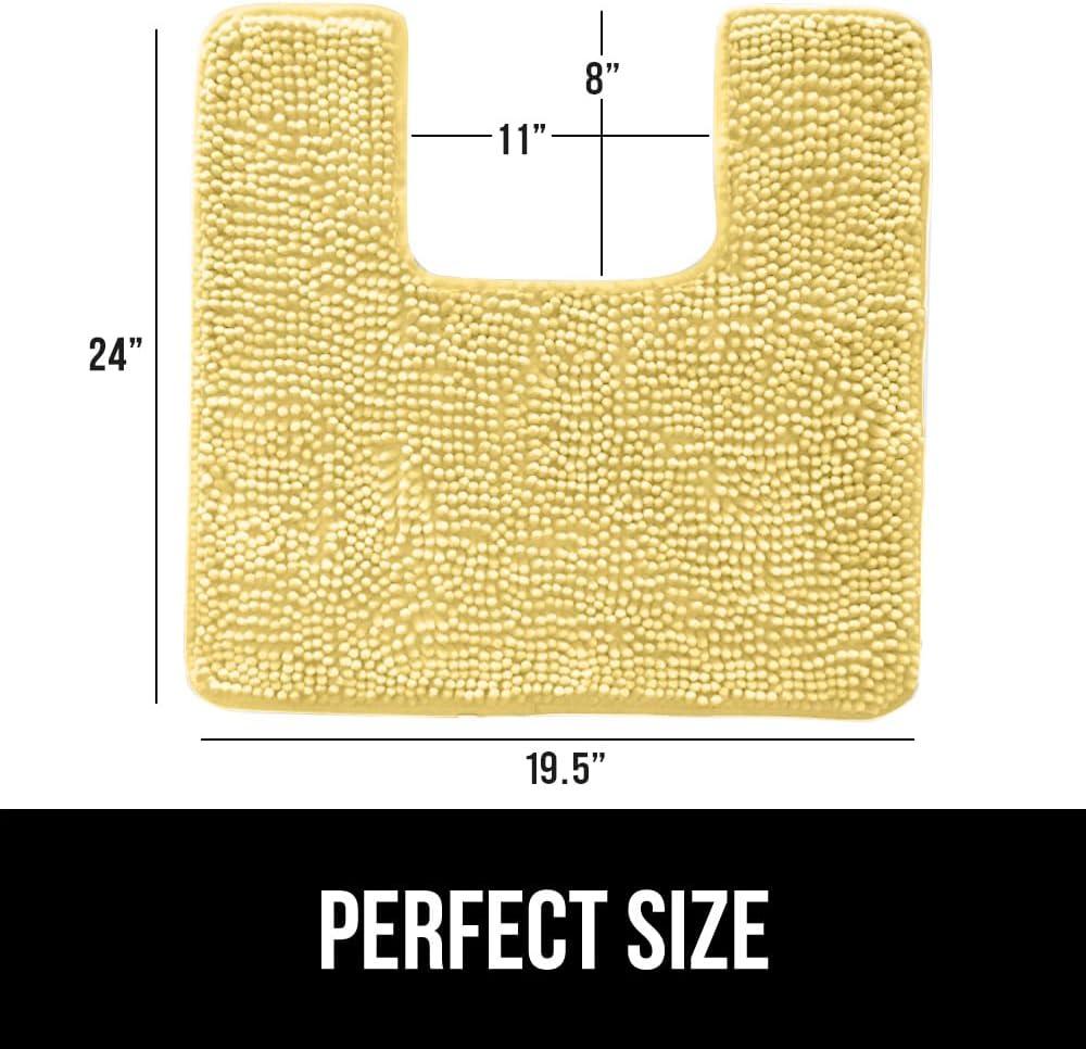 imageGORILLA GRIP Bath Rug Mat 36x24 Thick Absorbent Chenille Quick Dry Microfiber Mats Rubber Backing Washable Shower Floor Rugs Bathmat Runner US Designed Bathroom Home Decor Accessories Gray BeigeYellow