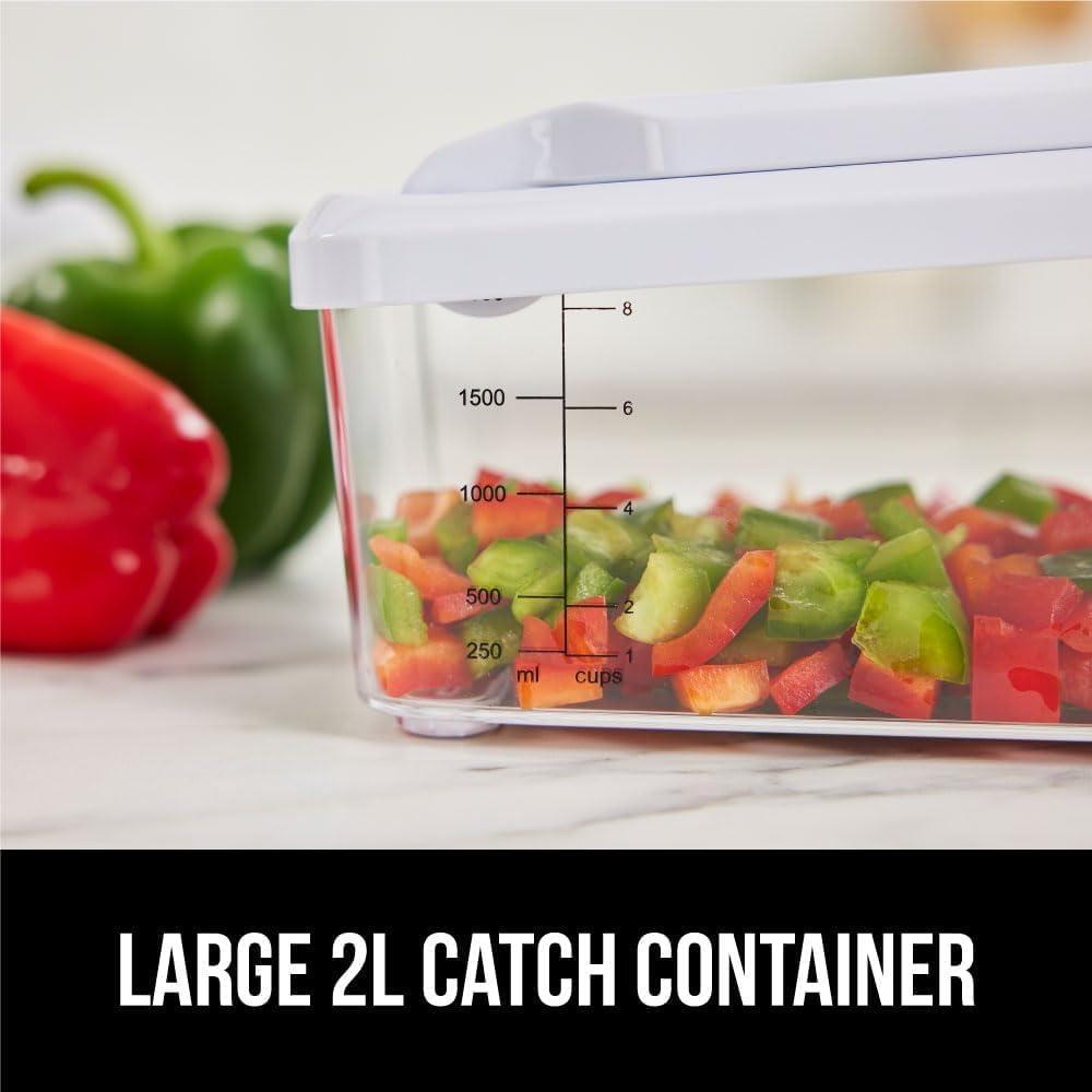 imageGORILLA GRIP Heavy Duty 12in1 Vegetable Chopper 6 Blades Food Choppers with Container Cucumber Mandoline Slicer Dice Onions Slice Veggies Chop Salad Home Essential Kitchen Gadgets Tool Black