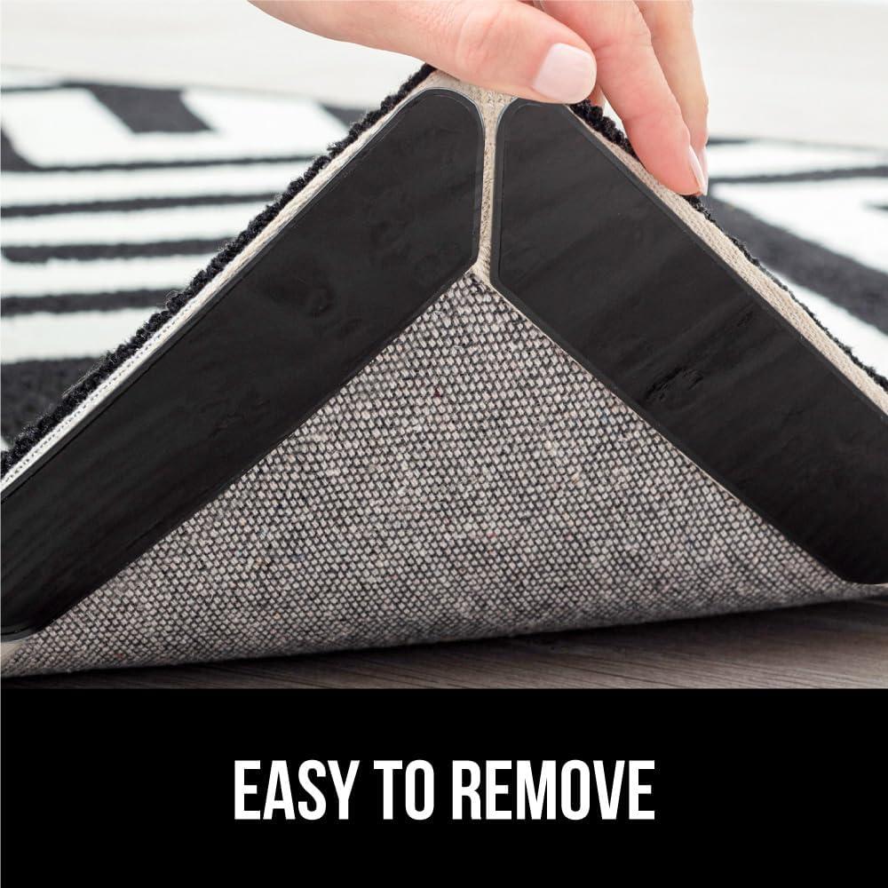 imageGORILLA GRIP Rug Gripper Pads Keep Area Rugs Corners from Curling Reusable DoubleSided Stickers Holds Down Carpet in Place Grips on Tile and Hardwood Floors Helps Prevent Sliding Home Dcor 8 Pcs