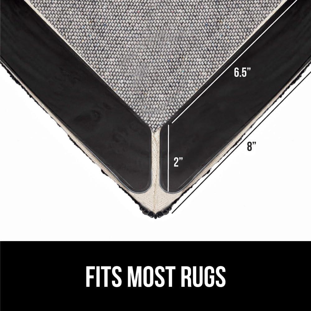 imageGORILLA GRIP Rug Gripper Pads Keep Area Rugs Corners from Curling Reusable DoubleSided Stickers Holds Down Carpet in Place Grips on Tile and Hardwood Floors Helps Prevent Sliding Home Dcor 8 Pcs