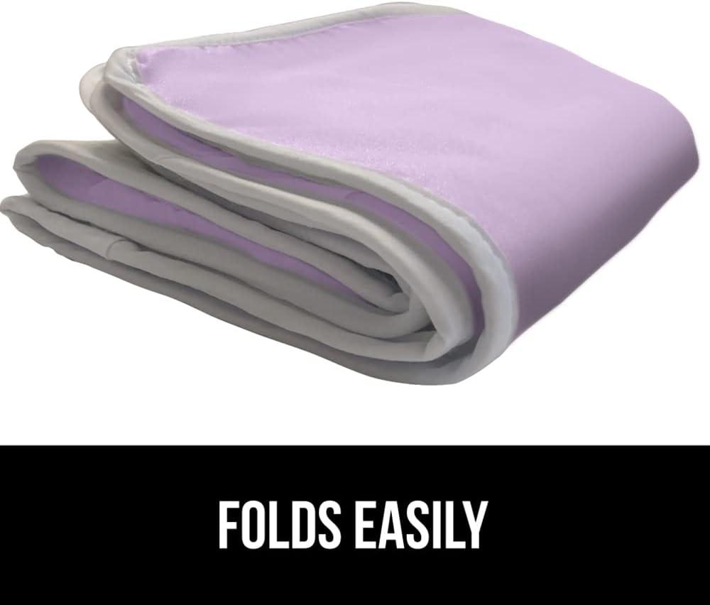 imageGORILLA GRIP The Original Ironing Board Cover and Pad Silicone Coating Thick Scorch Resistant Padding Heavy Duty Iron Covers Standard Boards Hook and Loop Fastener Strap Silver 15x54Light Purple
