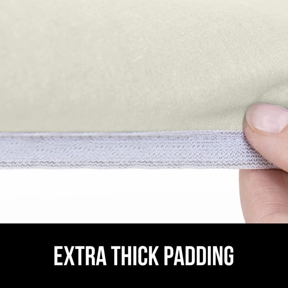 imageGORILLA GRIP The Original Ironing Board Cover and Pad Silicone Coating Thick Scorch Resistant Padding Heavy Duty Iron Covers Standard Boards Hook and Loop Fastener Strap Silver 15x54Linen