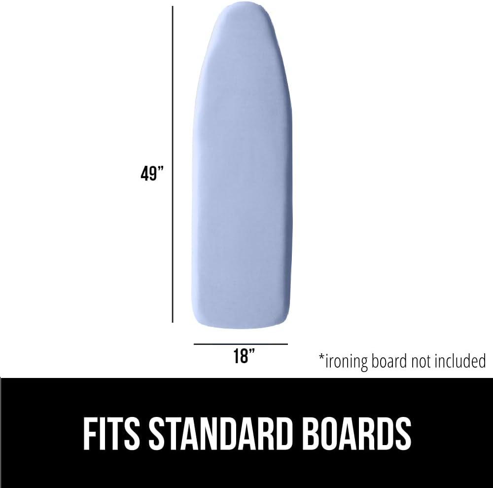 imageGORILLA GRIP The Original Ironing Board Cover and Pad Silicone Coating Thick Scorch Resistant Padding Heavy Duty Iron Covers Standard Boards Hook and Loop Fastener Strap Silver 15x54Blue
