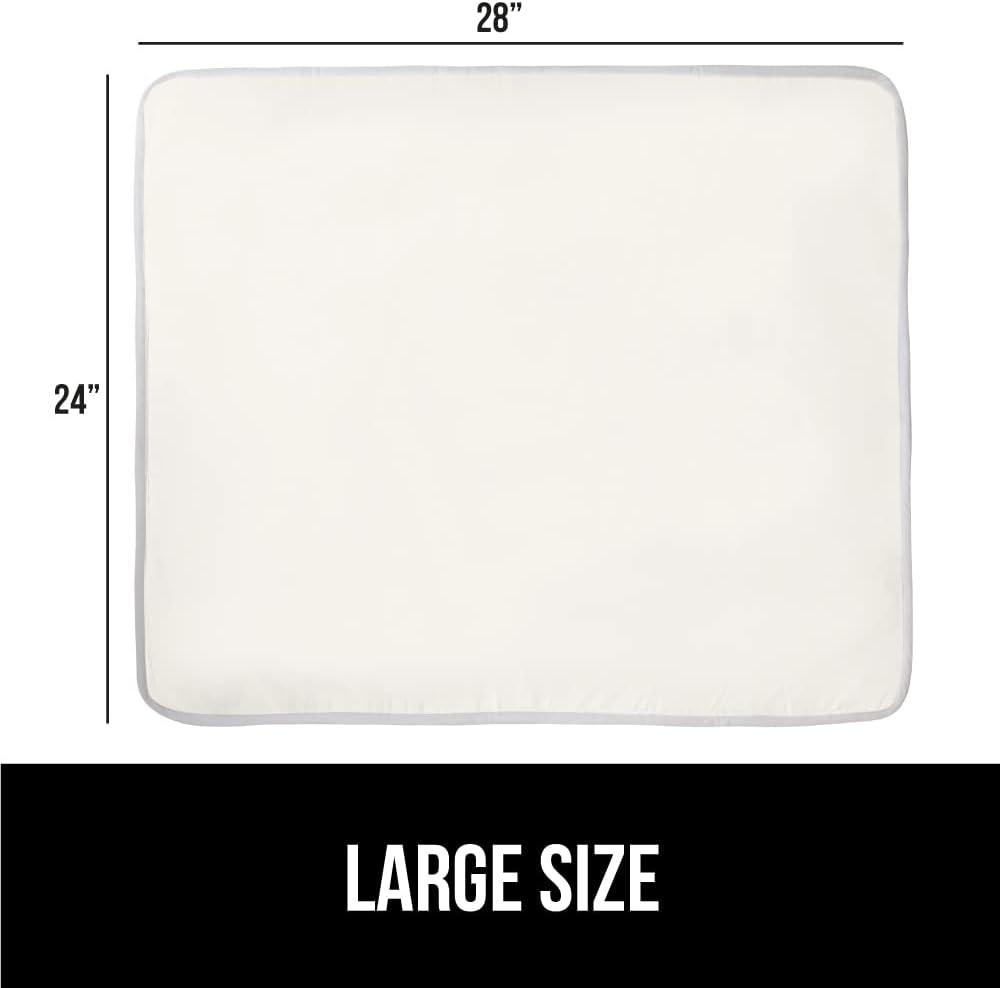 imageGORILLA GRIP The Original Ironing Board Cover and Pad Silicone Coating Thick Scorch Resistant Padding Heavy Duty Iron Covers Standard Boards Hook and Loop Fastener Strap Silver 15x54Linen