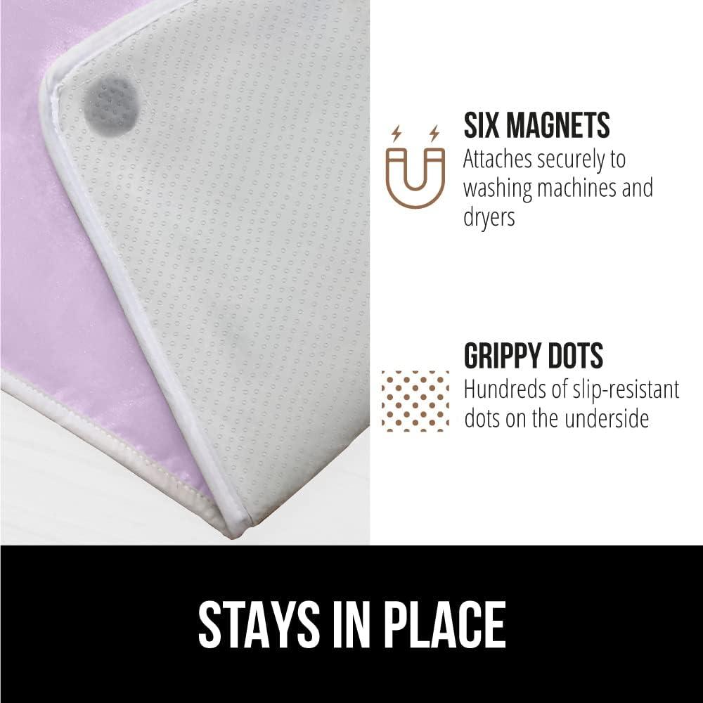 imageGORILLA GRIP The Original Ironing Board Cover and Pad Silicone Coating Thick Scorch Resistant Padding Heavy Duty Iron Covers Standard Boards Hook and Loop Fastener Strap Silver 15x54Light Purple