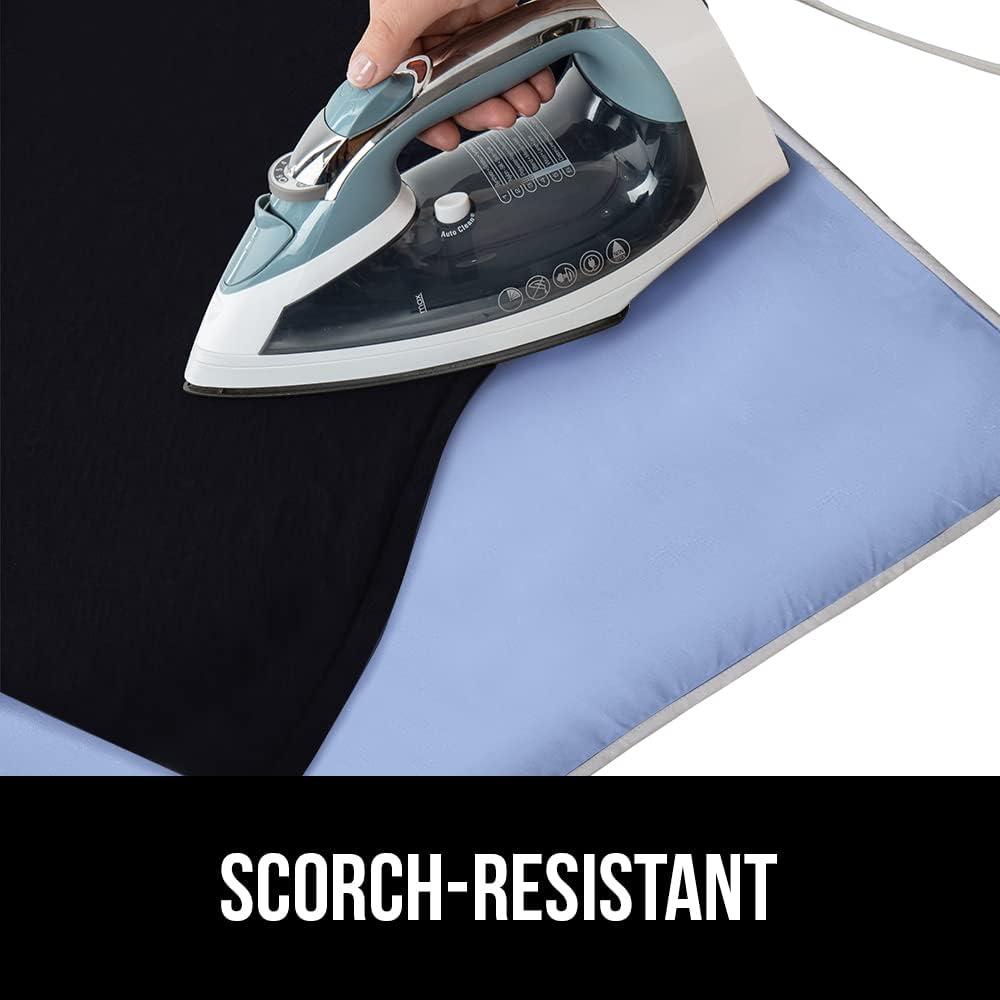 imageGORILLA GRIP The Original Ironing Board Cover and Pad Silicone Coating Thick Scorch Resistant Padding Heavy Duty Iron Covers Standard Boards Hook and Loop Fastener Strap Silver 15x54Blue