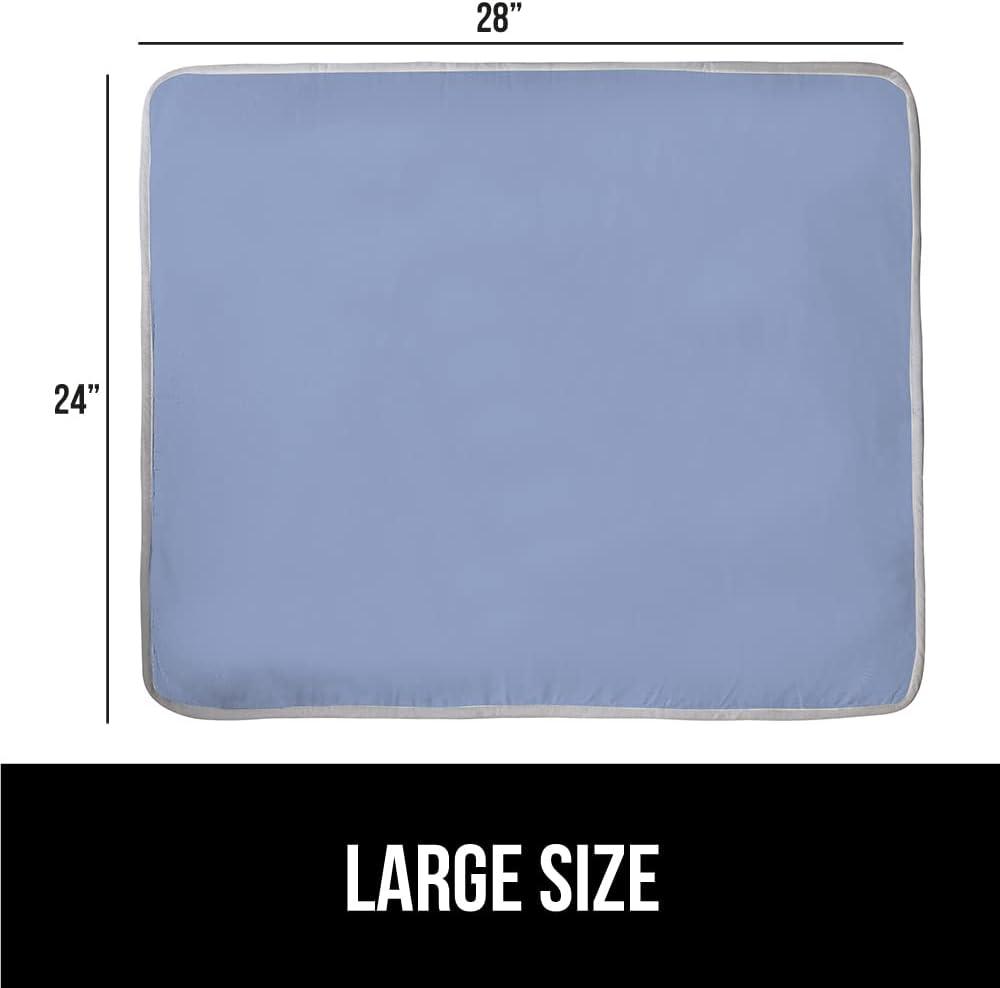 imageGORILLA GRIP The Original Ironing Board Cover and Pad Silicone Coating Thick Scorch Resistant Padding Heavy Duty Iron Covers Standard Boards Hook and Loop Fastener Strap Silver 15x54Blue
