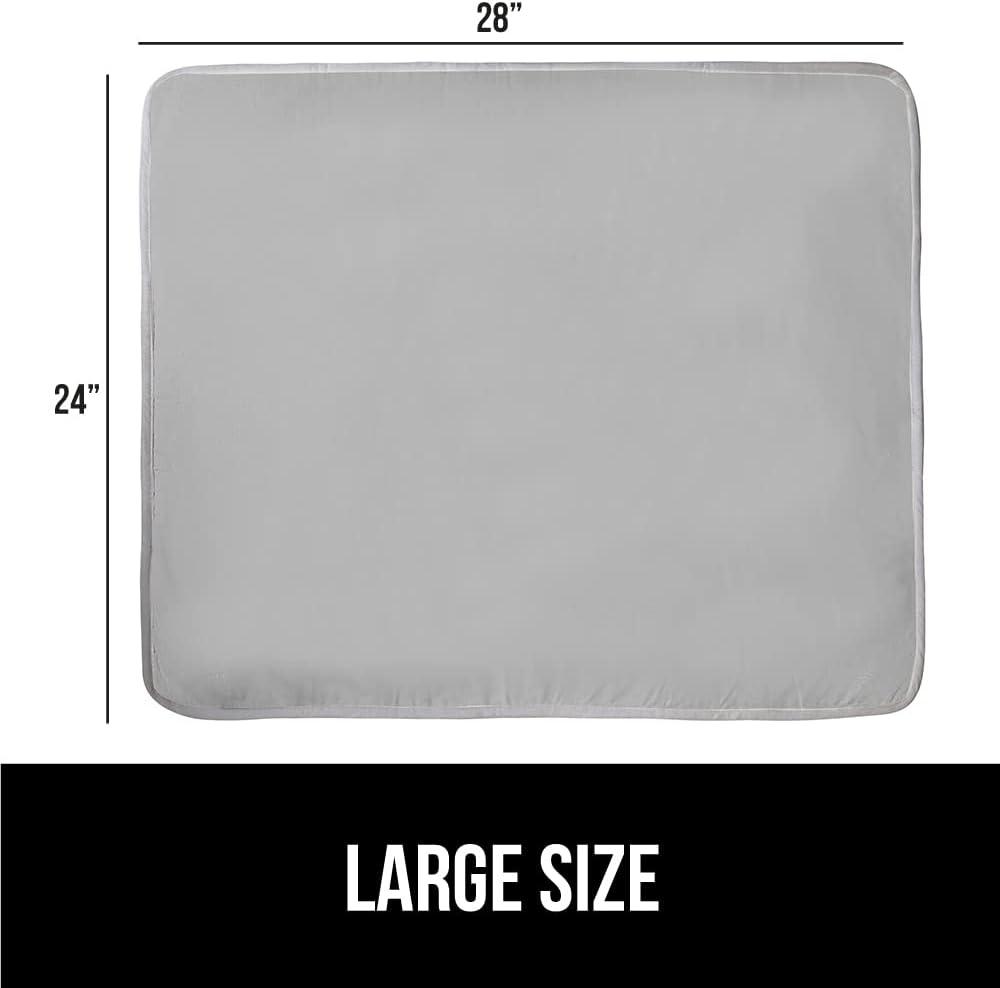 imageGORILLA GRIP The Original Ironing Board Cover and Pad Silicone Coating Thick Scorch Resistant Padding Heavy Duty Iron Covers Standard Boards Hook and Loop Fastener Strap Silver 15x54Silver
