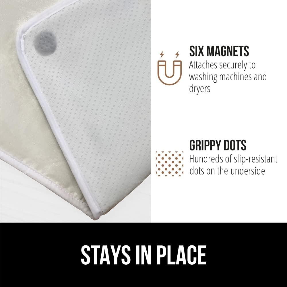 imageGORILLA GRIP The Original Ironing Board Cover and Pad Silicone Coating Thick Scorch Resistant Padding Heavy Duty Iron Covers Standard Boards Hook and Loop Fastener Strap Silver 15x54Linen
