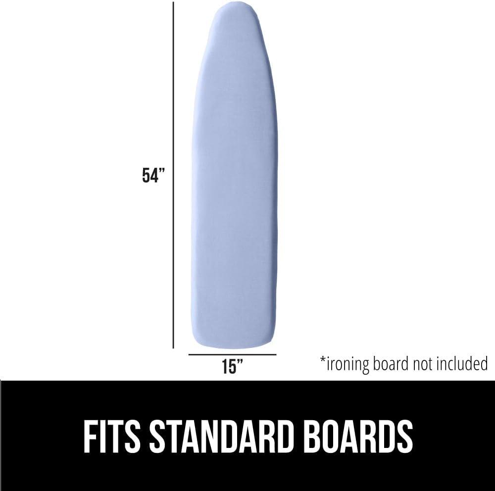 imageGORILLA GRIP The Original Ironing Board Cover and Pad Silicone Coating Thick Scorch Resistant Padding Heavy Duty Iron Covers Standard Boards Hook and Loop Fastener Strap Silver 15x54Blue