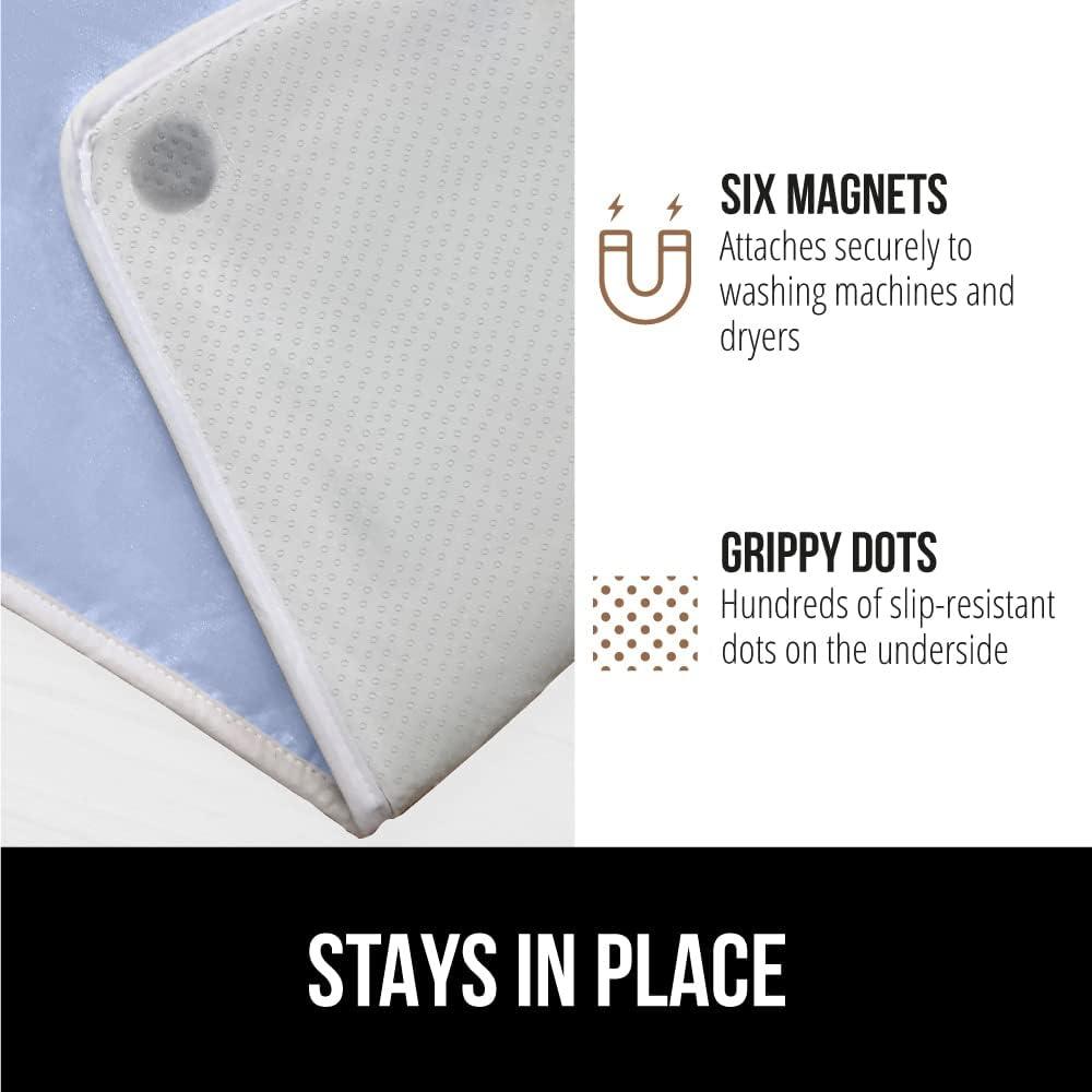 imageGORILLA GRIP The Original Ironing Board Cover and Pad Silicone Coating Thick Scorch Resistant Padding Heavy Duty Iron Covers Standard Boards Hook and Loop Fastener Strap Silver 15x54Blue