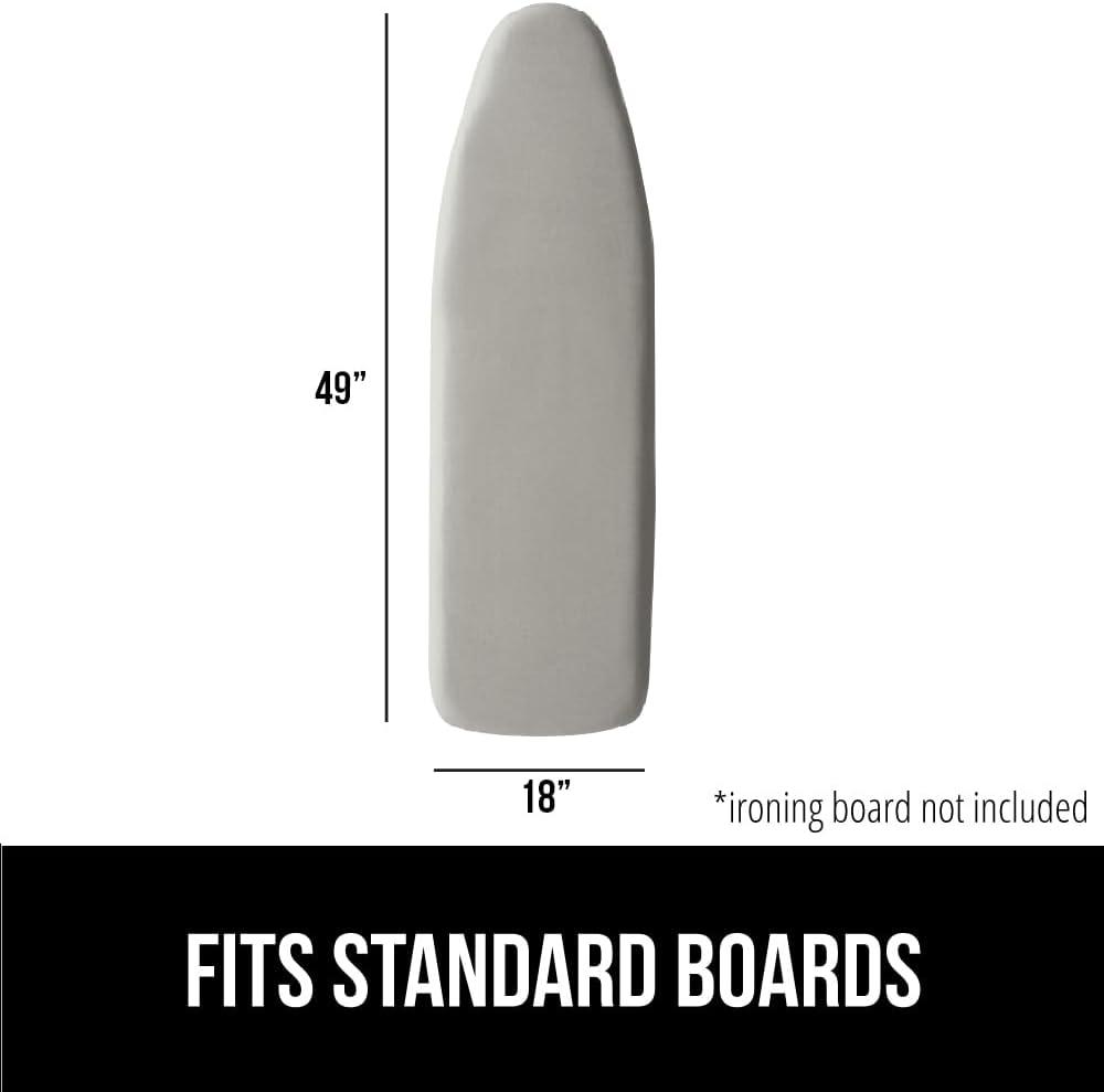 imageGORILLA GRIP The Original Ironing Board Cover and Pad Silicone Coating Thick Scorch Resistant Padding Heavy Duty Iron Covers Standard Boards Hook and Loop Fastener Strap Silver 15x54Silver