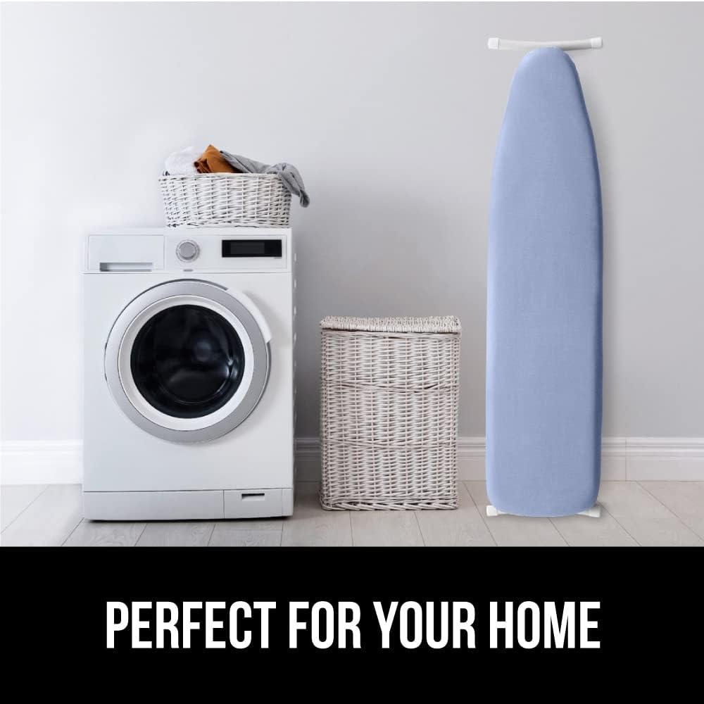 imageGORILLA GRIP The Original Ironing Board Cover and Pad Silicone Coating Thick Scorch Resistant Padding Heavy Duty Iron Covers Standard Boards Hook and Loop Fastener Strap Silver 15x54Blue