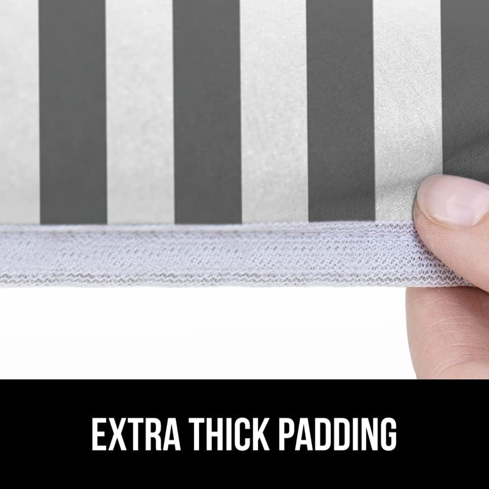 imageGORILLA GRIP The Original Ironing Board Cover and Pad Silicone Coating Thick Scorch Resistant Padding Heavy Duty Iron Covers Standard Boards Hook and Loop Fastener Strap Silver 15x54Striped WhiteGray