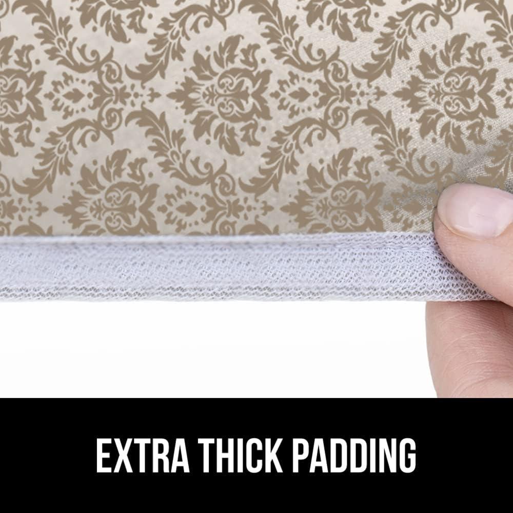 imageGORILLA GRIP The Original Ironing Board Cover and Pad Silicone Coating Thick Scorch Resistant Padding Heavy Duty Iron Covers Standard Boards Hook and Loop Fastener Strap Silver 15x54Damask