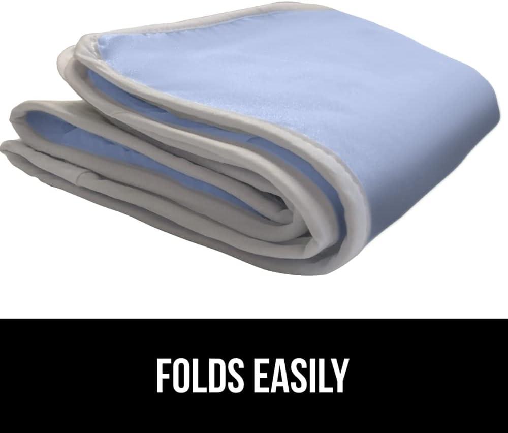 imageGORILLA GRIP The Original Ironing Board Cover and Pad Silicone Coating Thick Scorch Resistant Padding Heavy Duty Iron Covers Standard Boards Hook and Loop Fastener Strap Silver 15x54Blue